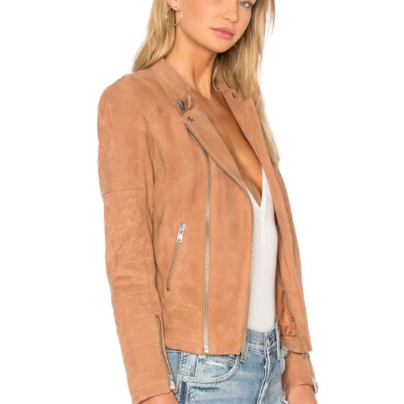 XS NWOT Etienne Marcel Suede Moto Jacket - Picture 4 of 5